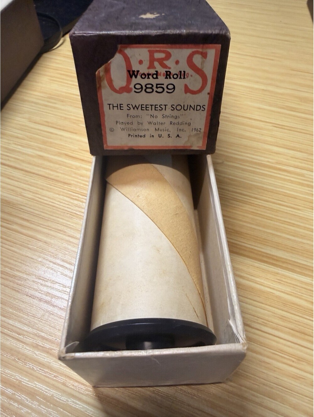 The Sweetest Sounds~ 9859 ~ QRS Player Piano  Word Roll  Vintage With Box